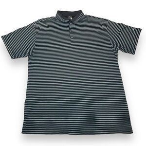Nike Men’s Dri-FIT Golf Polo Navy and Light Blue Stripes Size XXL